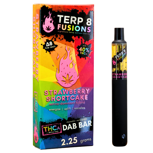 Strawberry Shortcake 2.25g THCA + D8 Live Resin Disposable Dab Bar | Terp 8