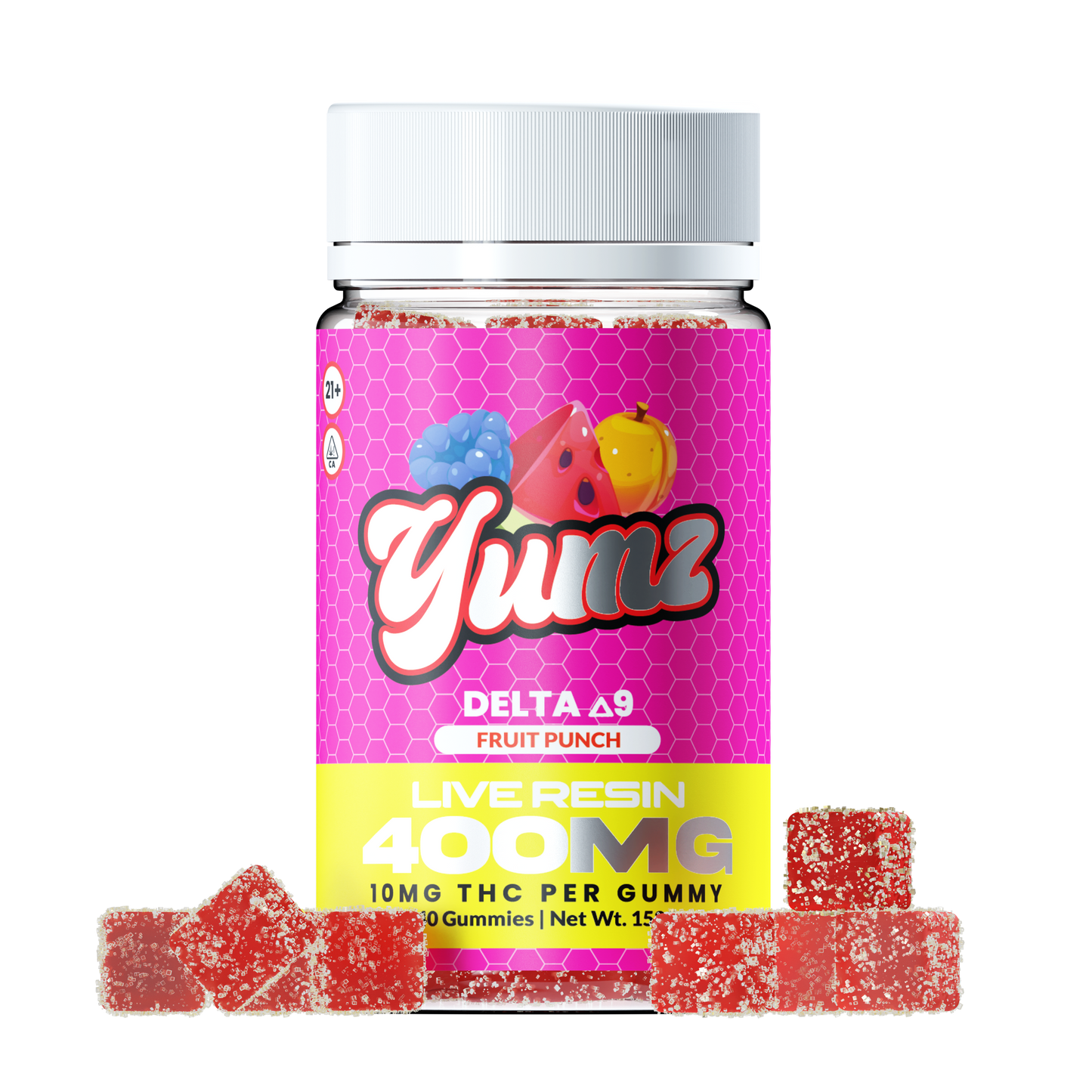 THC Gummies ( Farm Bill Compliant Delta-9 THC ) YUMZ LAB - Fruit Punch