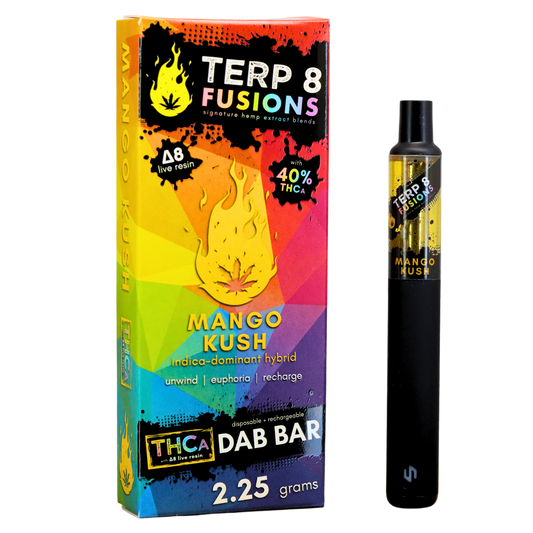 Mango Kush 2.25g THCA + D8 Live Resin Disposable Dab Bar | Terp 8