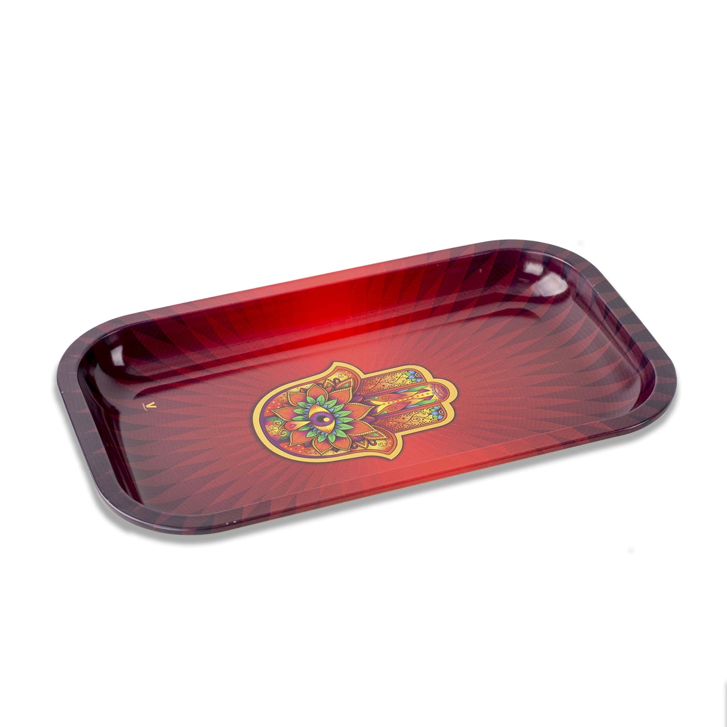 Hamsa Red Metal Tray