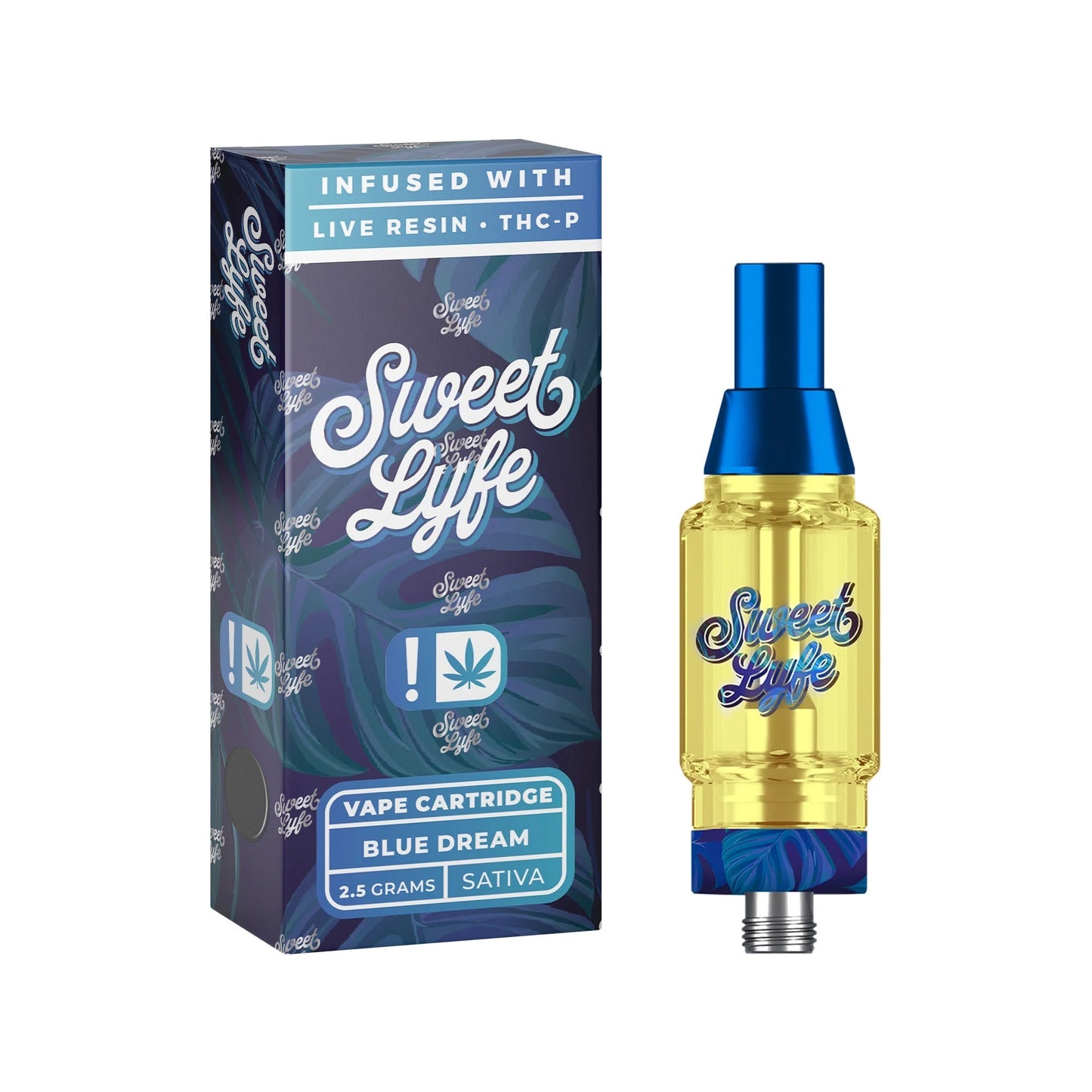 Vape Cartridges 2.5ml w Live Resin Delta + THCP - Blue Dream - Sativa